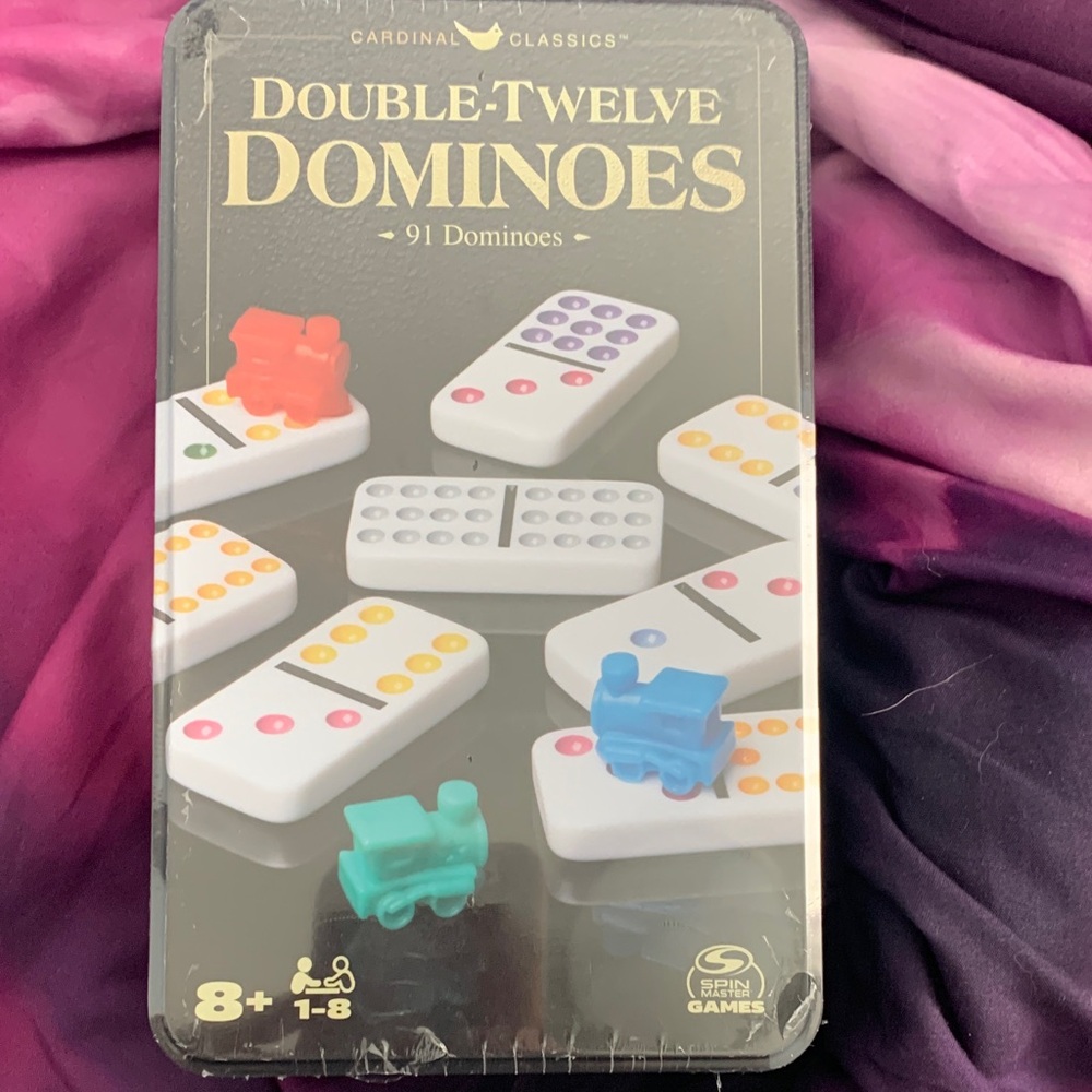 Double-Twelve Dominoes Set with Colorful Trains